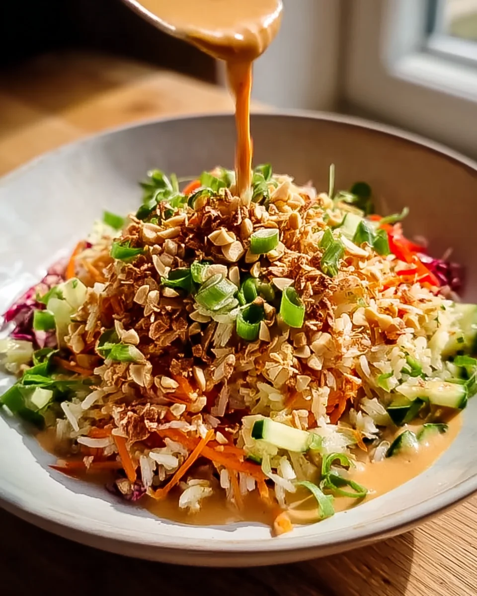 Knuspriger Satay Reis Salat – Ultimatives Rezept für Genuss!