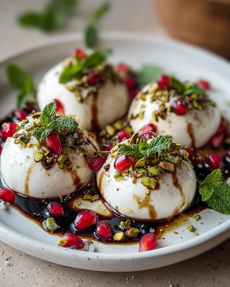 Festliche Burrata-Bällchen: Eleganter Weihnachts-Appetizer