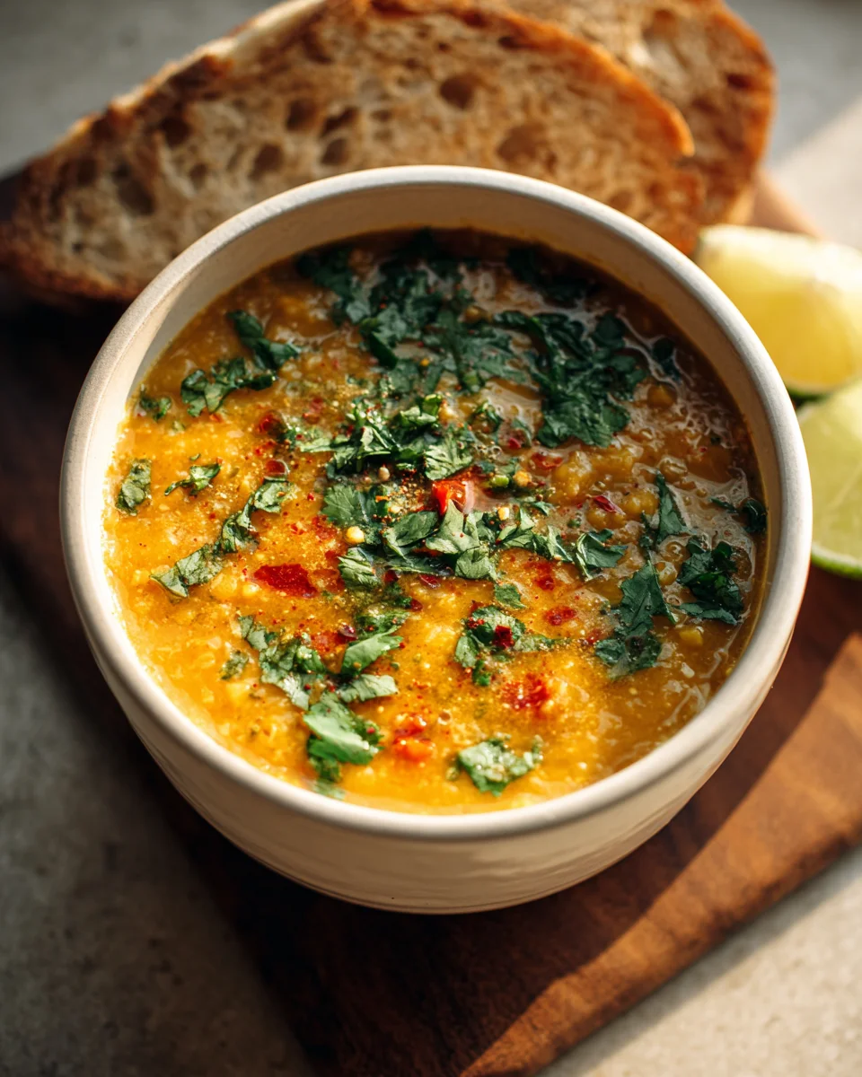 Thai Kokos-Rote Linsen Suppe – Aromatisch und Vegan genießen!