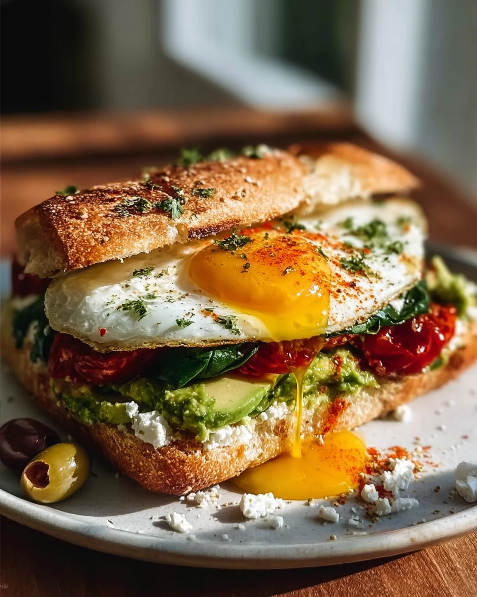 Mediterranes Frühstücks-Sandwich: Gesund & Lecker!