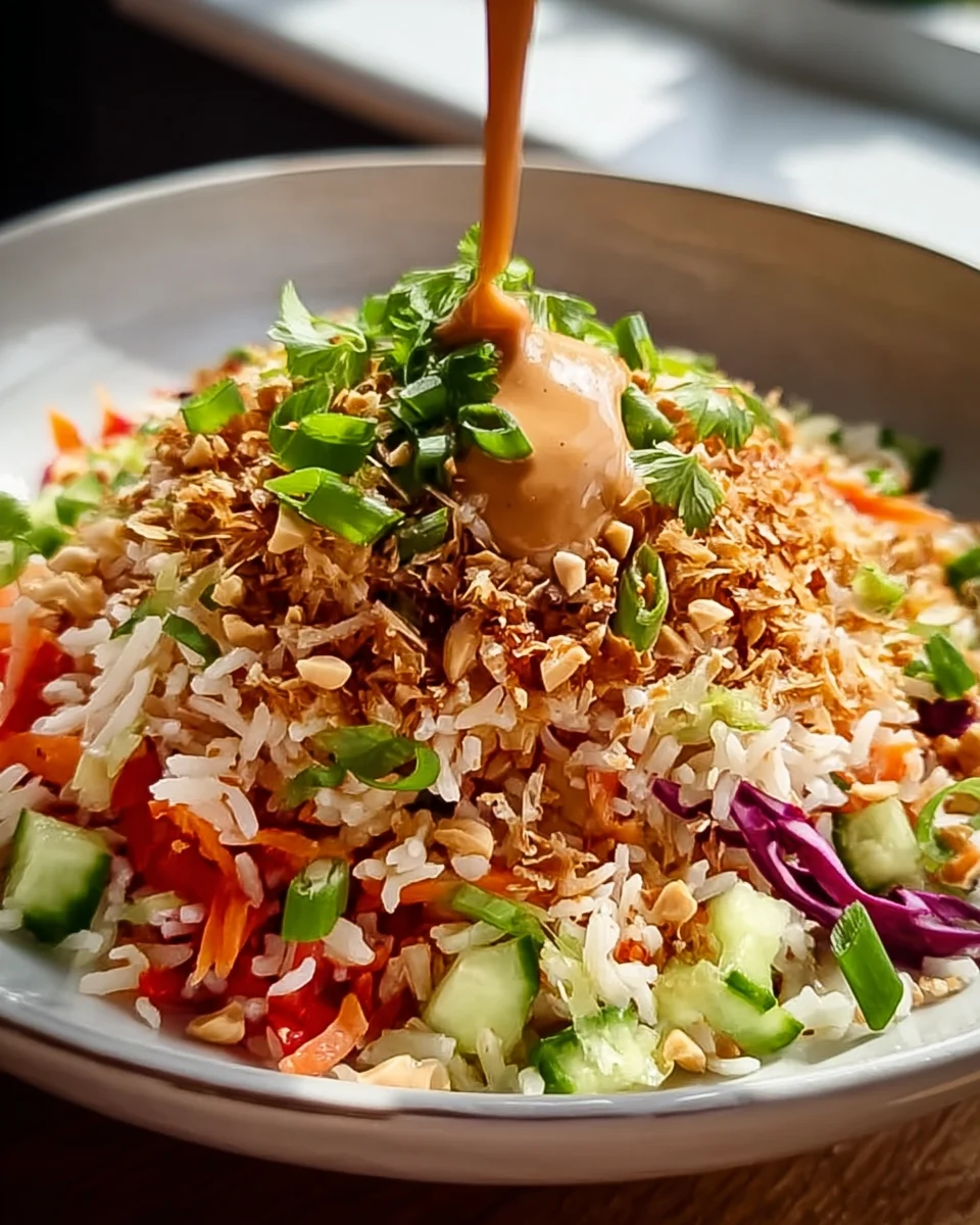 Knuspriger Satay Reis Salat – Ultimatives Rezept für Genuss!