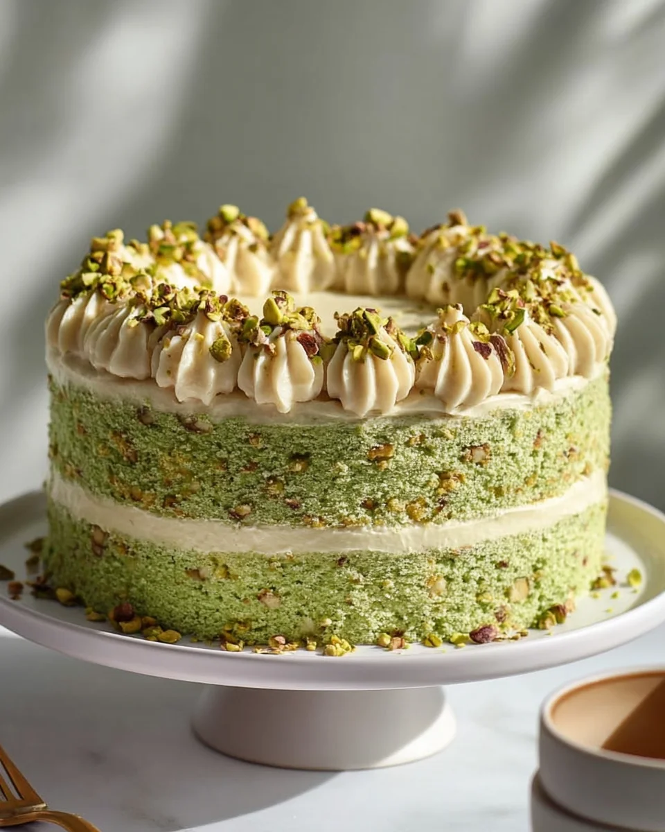 Leckeres Pistachio Dacquoise Cake Rezept für Feinschmecker