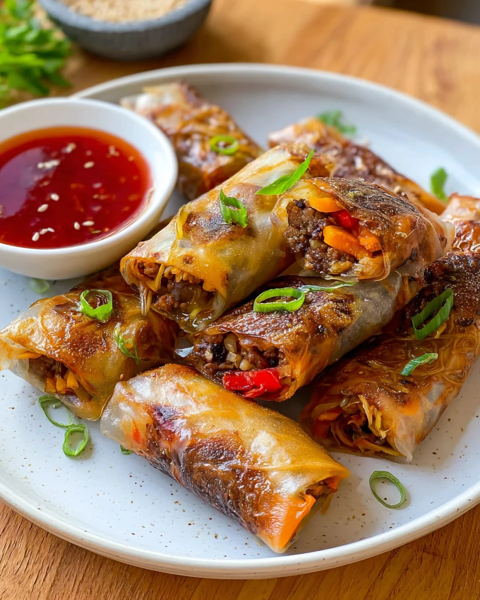 Crispy Frühlingsrollen aus dem Airfryer – Knuspriger Genuss!