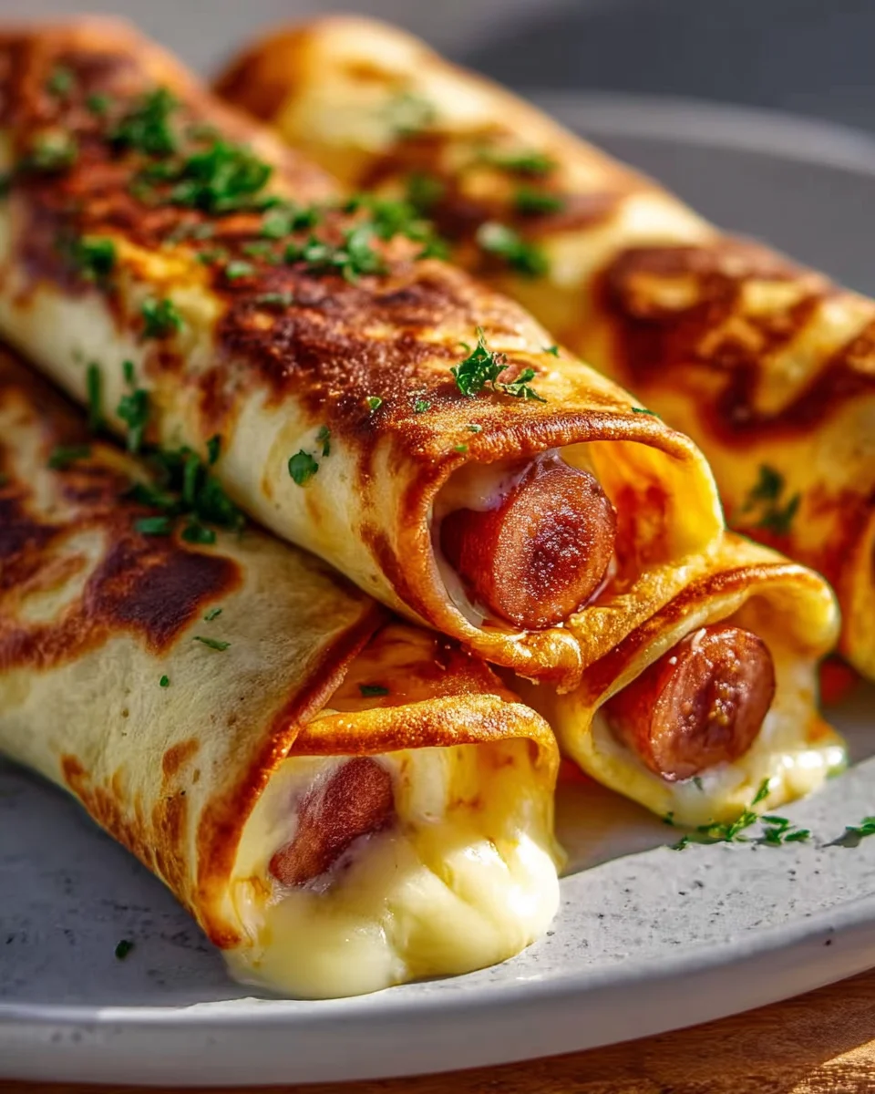 Gebackene Hot Dogs in Tortilla Teig – Lecker und einfach!