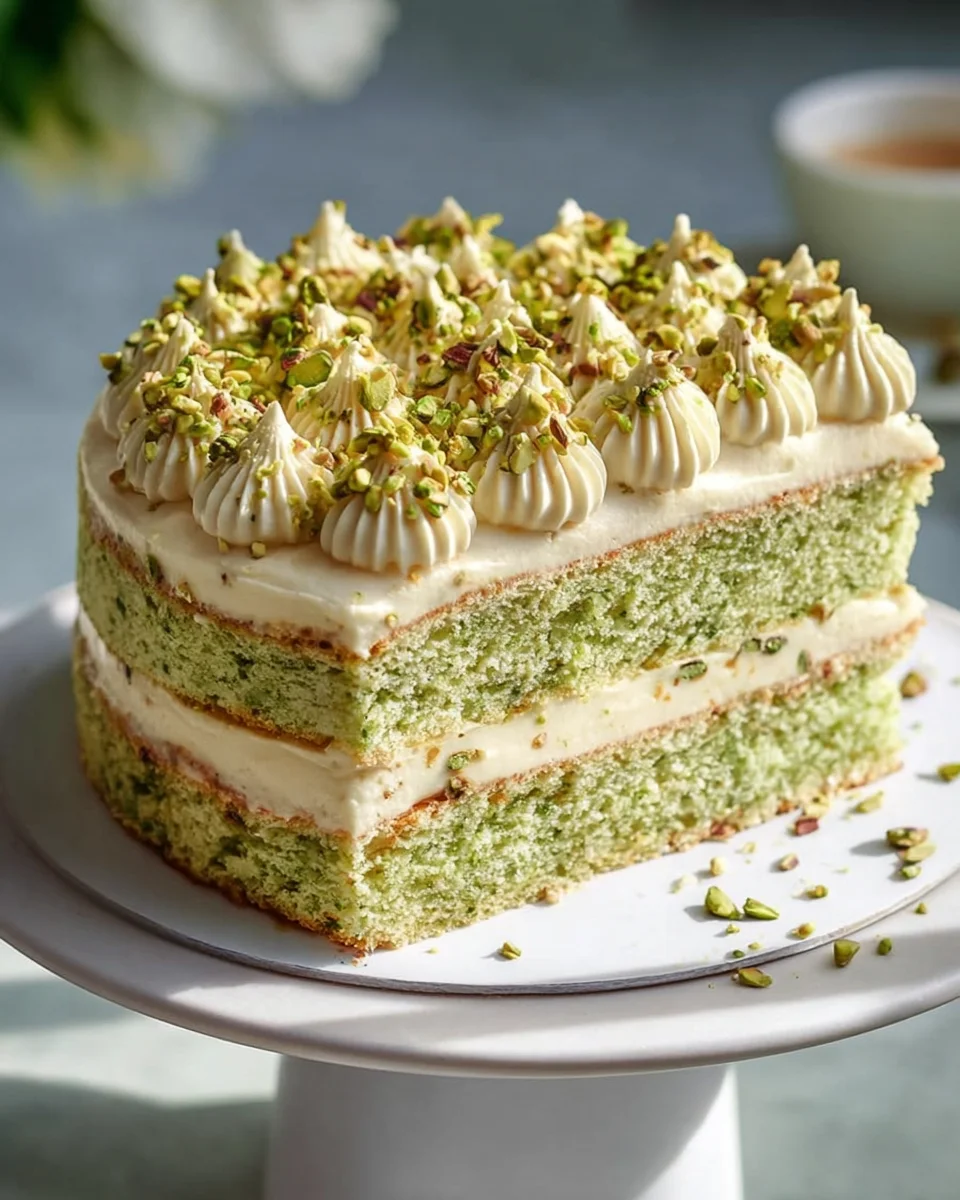 Leckeres Pistachio Dacquoise Cake Rezept für Feinschmecker
