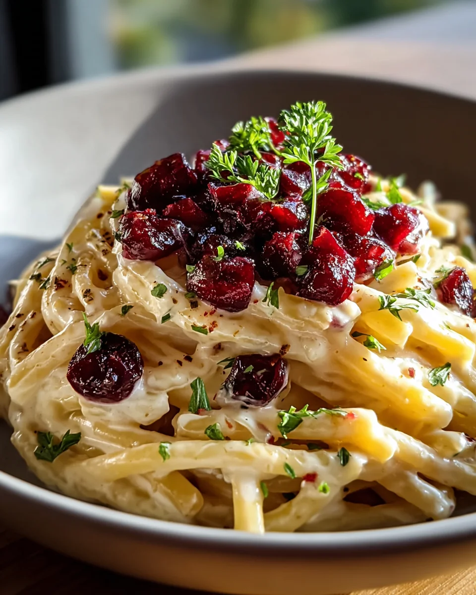 Brie Pasta mit Preiselbeer-Kompott: Schnell & Lecker!