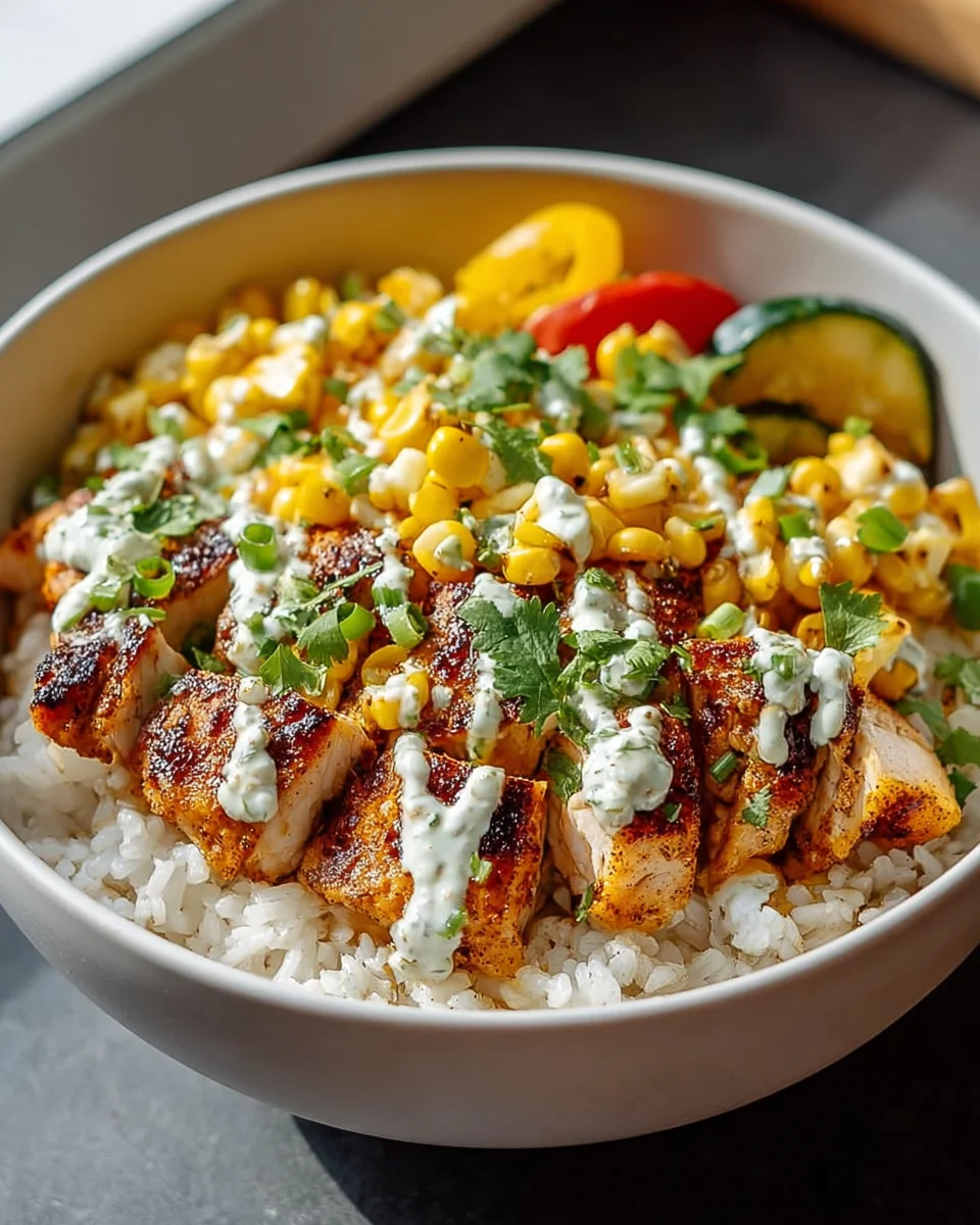Street Corn Hähnchen Reis Bowl: Cremig, würzig & fix zubereitet!