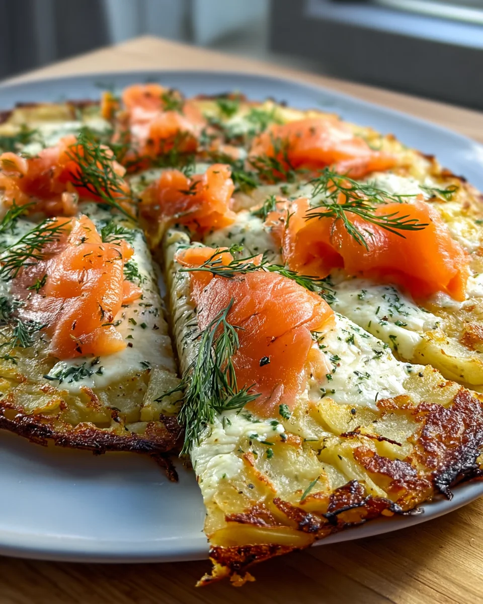 Kartoffelpizza mit geräuchertem Lachs – Lecker und einfach!