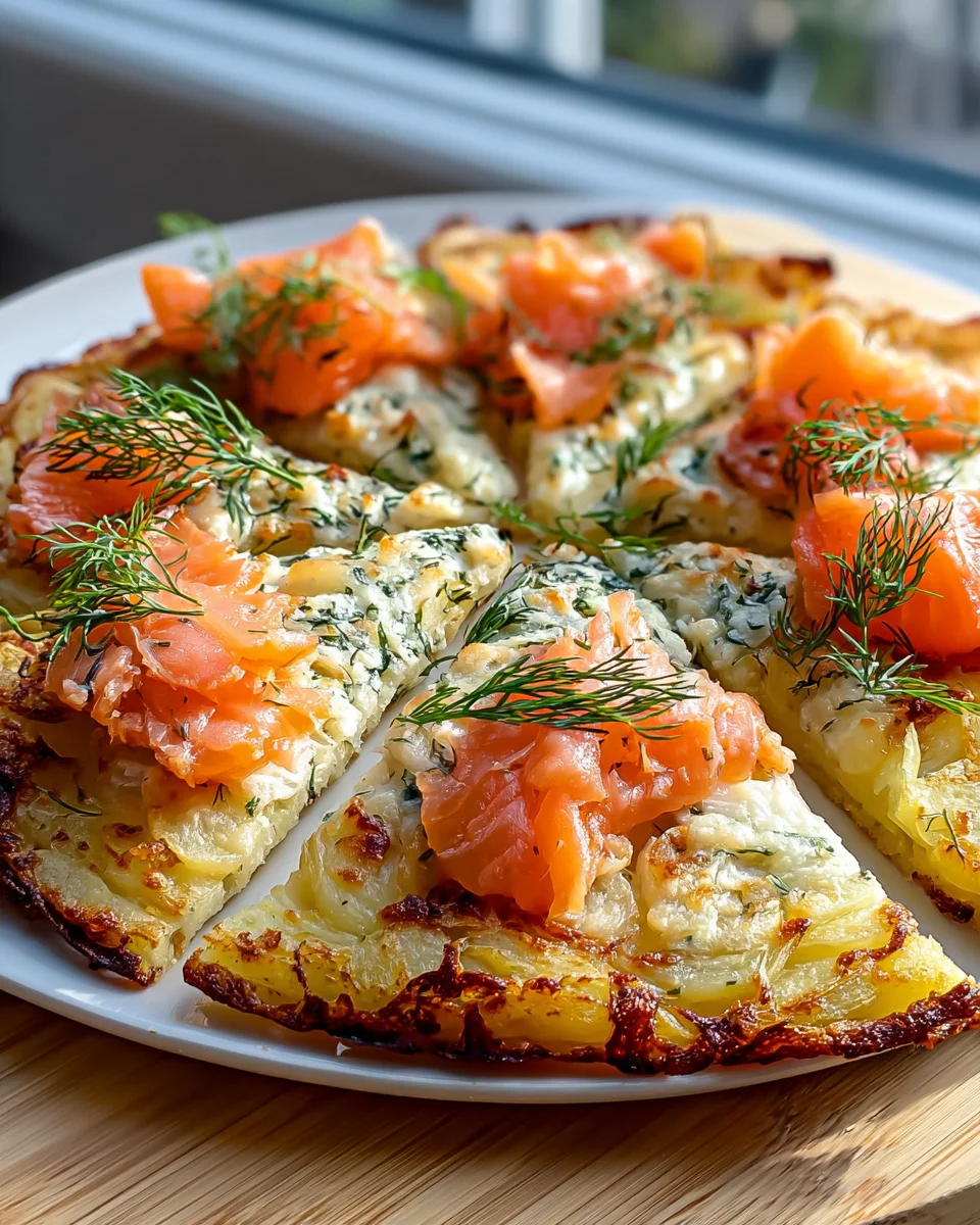 Kartoffelpizza mit geräuchertem Lachs – Lecker und einfach!