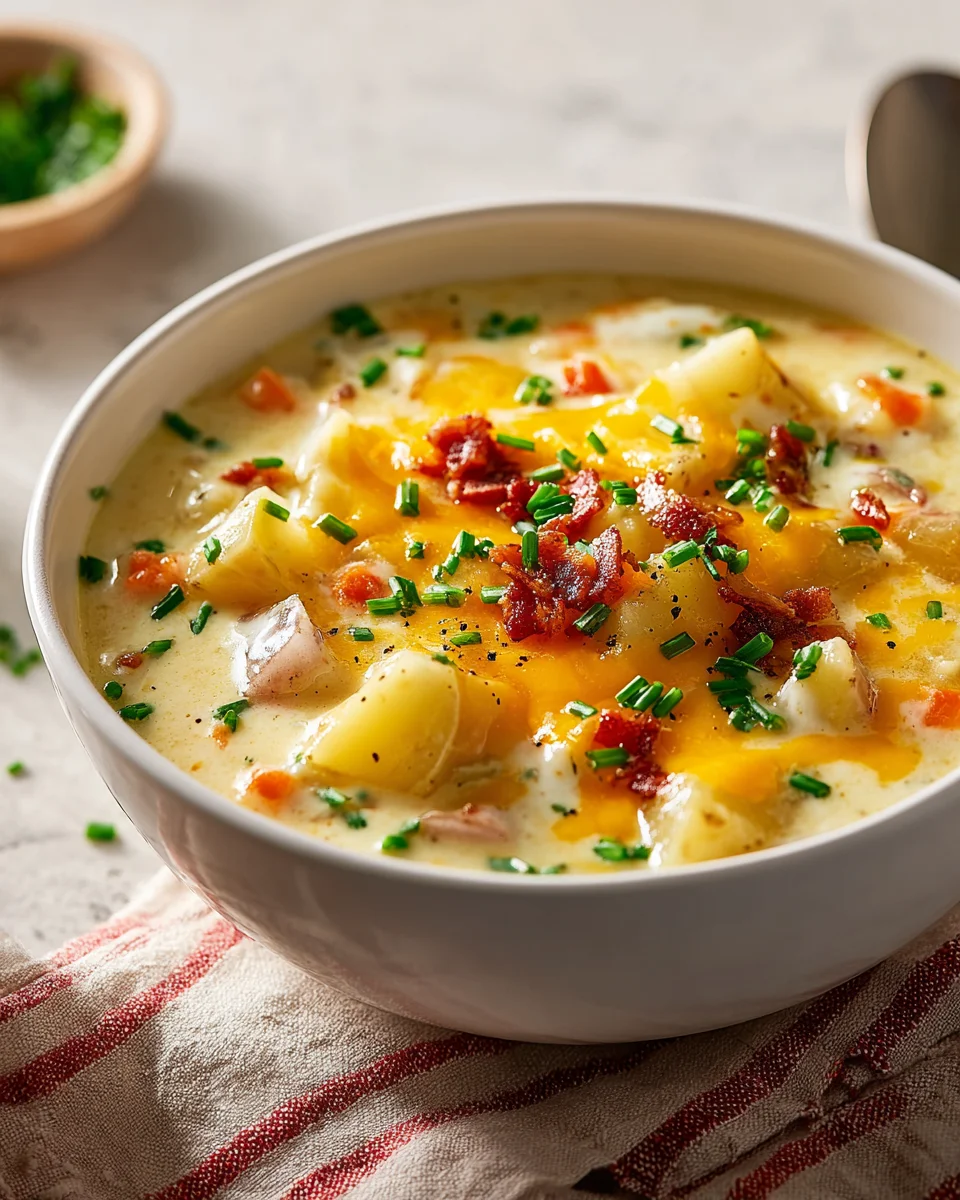 Leckere Loaded Baked Potato Soup – Wärmend & Herzhaft!