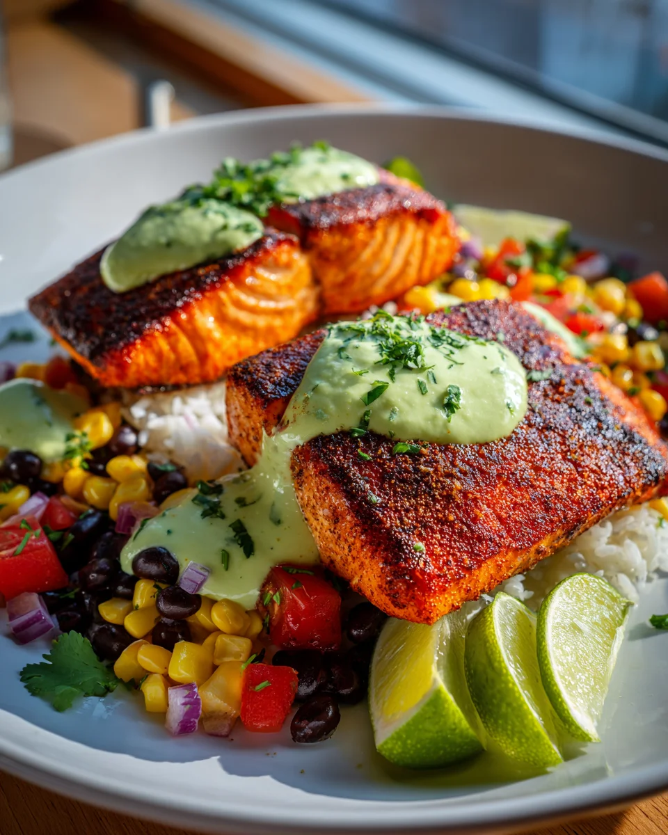Cajun-Lachs mit Avocado und Limette – Lecker und gesund!