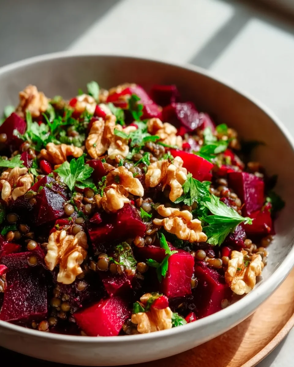 Köstlicher Rote Bete Linsen Salat - Gesund und Einfache Zubereitung