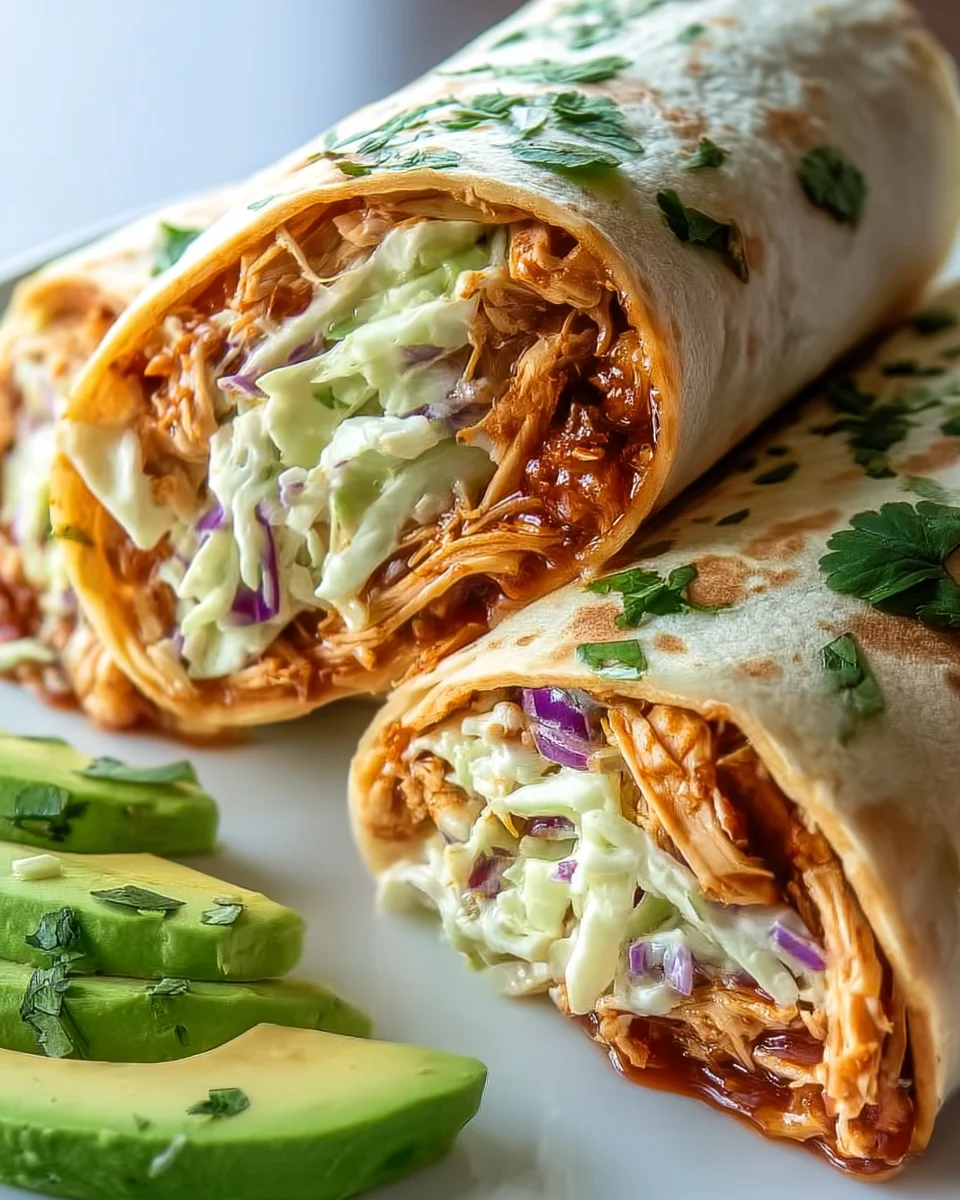 BBQ Hähnchen-Krautsalat Wraps – Dein perfekter Sommer-Snack!