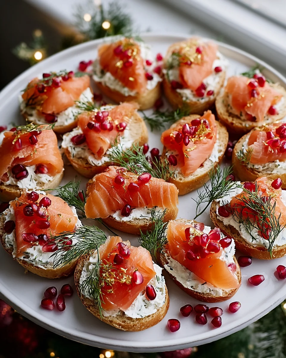 Weihnachts Lachs Bruschetta Kranz – Festlich & Lecker