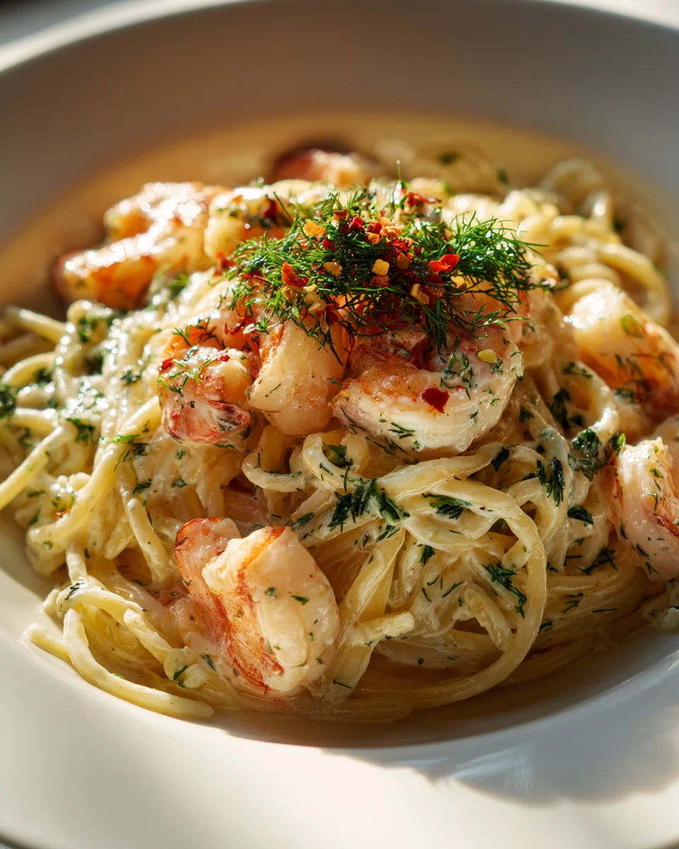 Spaghetti Garnelen: Cremige Frischkäsesauce in Min.