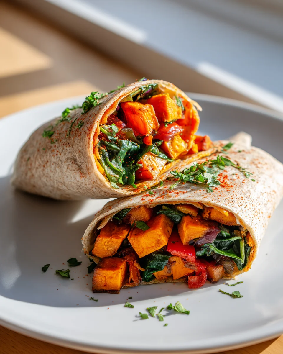 Süßkartoffel Veggie Wrap: Dein herzhaftes Frühstück mit Ale-Kick!