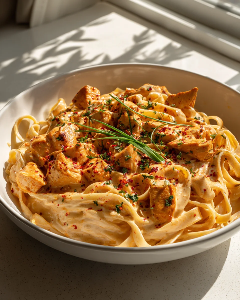 Gochujang Chicken Alfredo: Cremig, würzig und unwiderstehlich!