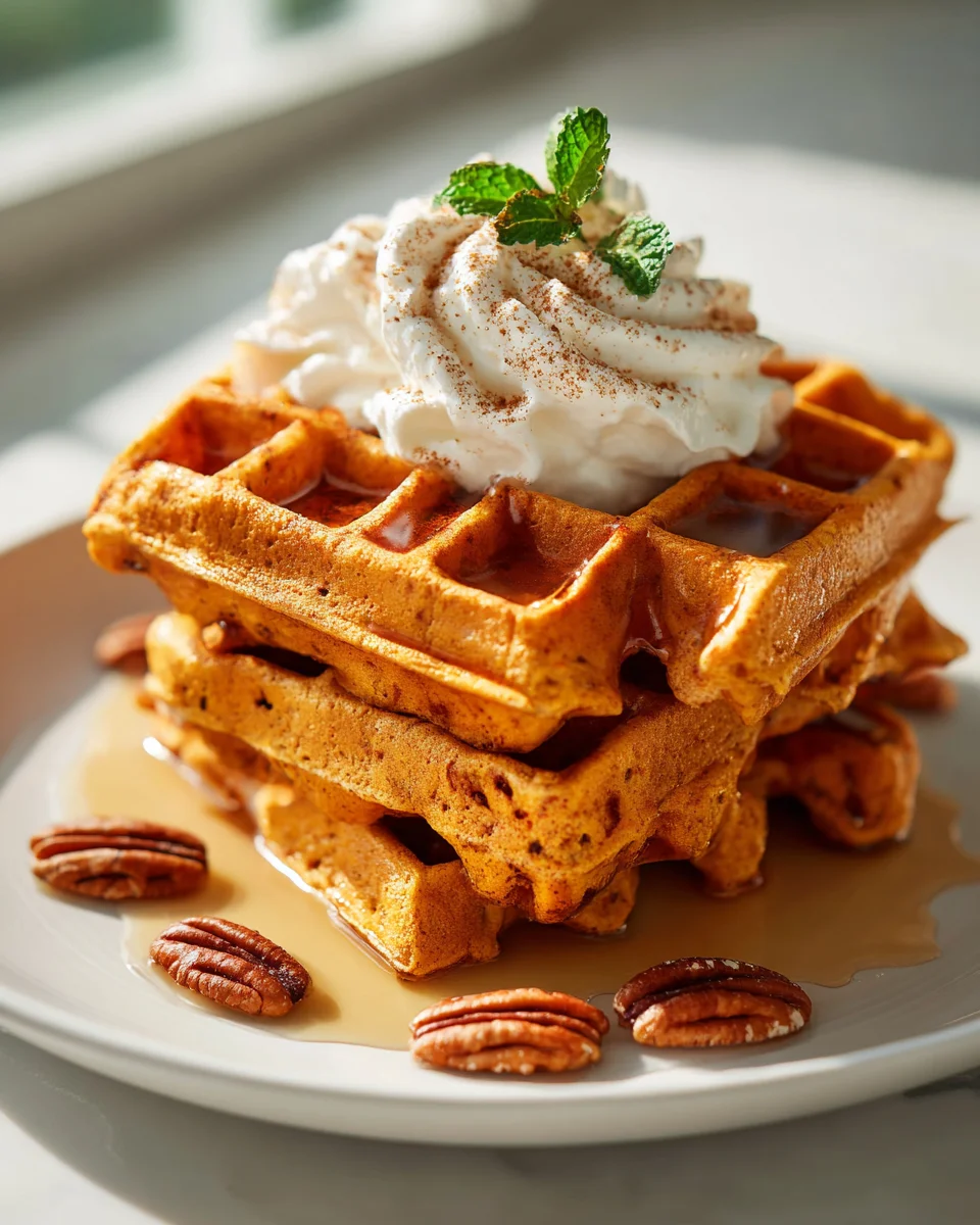 Pumpkin Spice Waffles: Perfekte Herbststimmung für Zuhause.