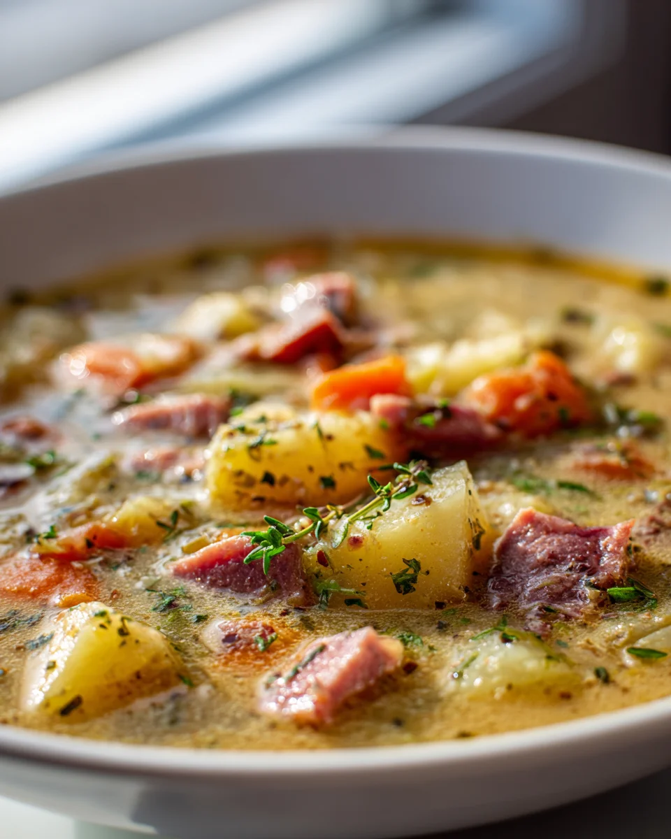 Slow Cooker Rinderschinken-Kartoffelsuppe – Dein Seelenwärmer