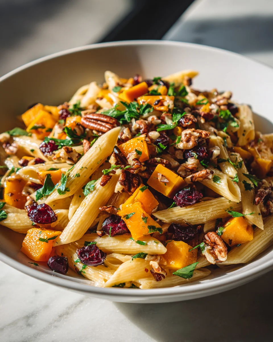 Fall Pasta Salad: Dein herzhafter Genuss für gemütliche Herbsttage.