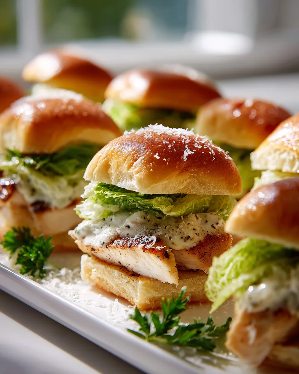 Geniale Chicken Caesar Sliders – Der ultimative Snack-Tipp!