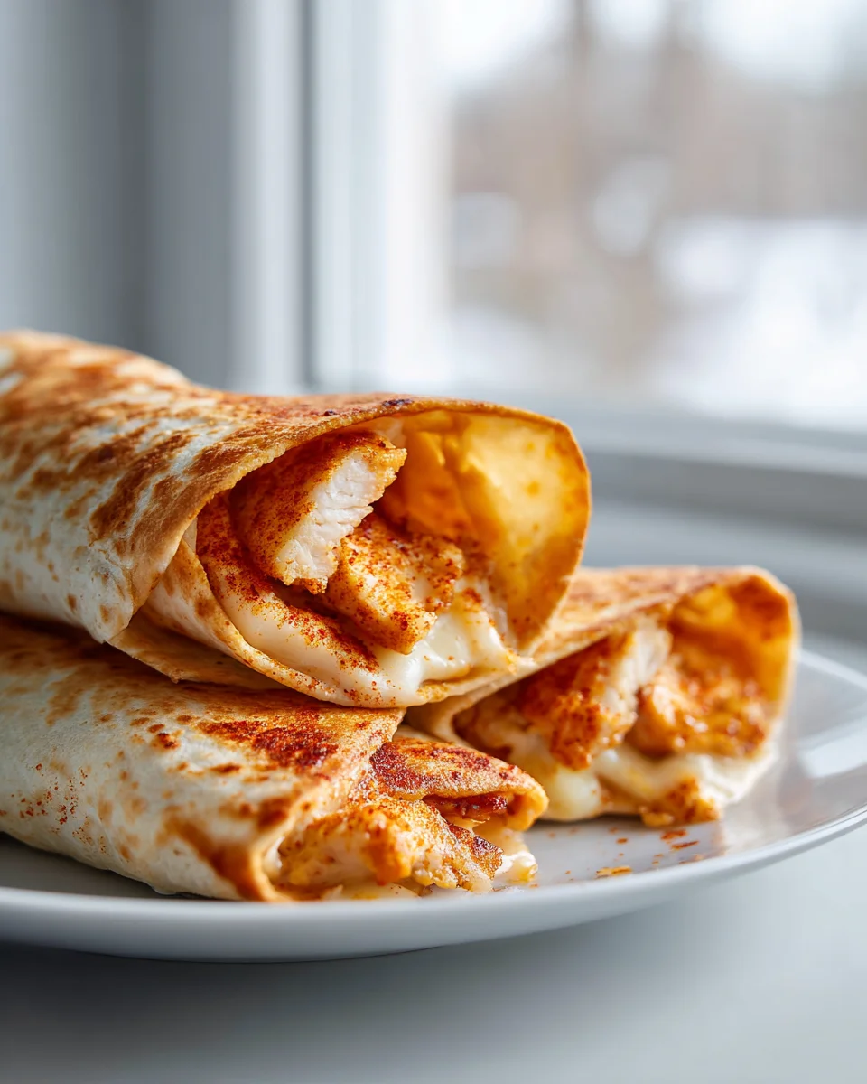 Knusprige Hähnchen Mozzarella Wraps Aus Dem Airfryer
