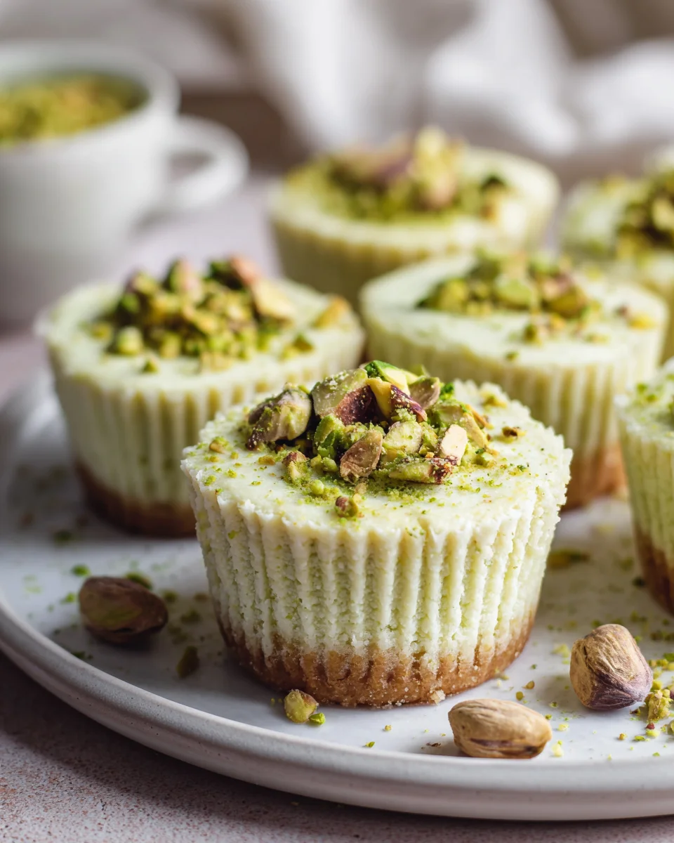 Mini Pistazien-Cheesecakes: Schnell & Lecker im Muffinblech