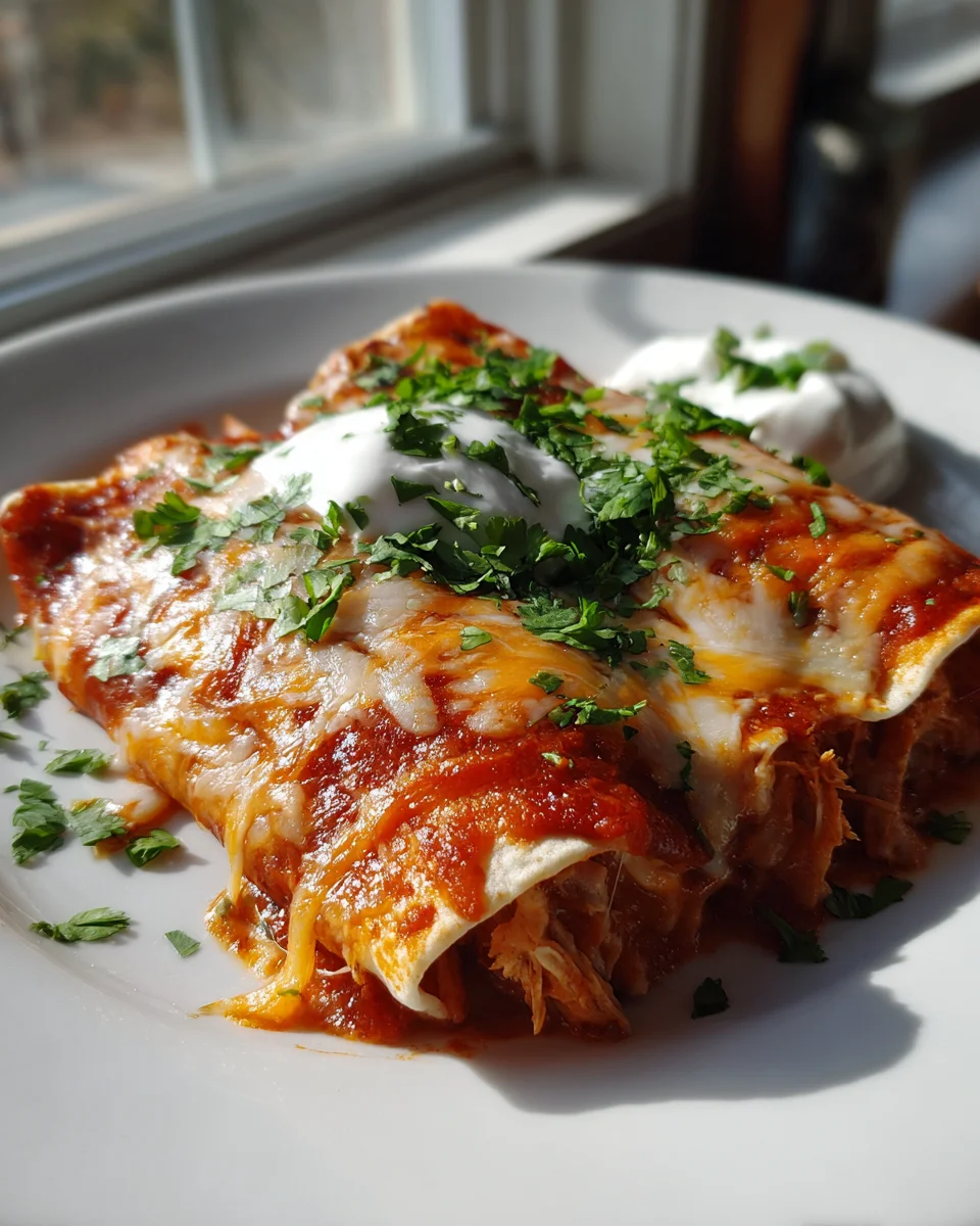 Hähnchen Enchiladas Rezept: Cremig, würzig & einfach!