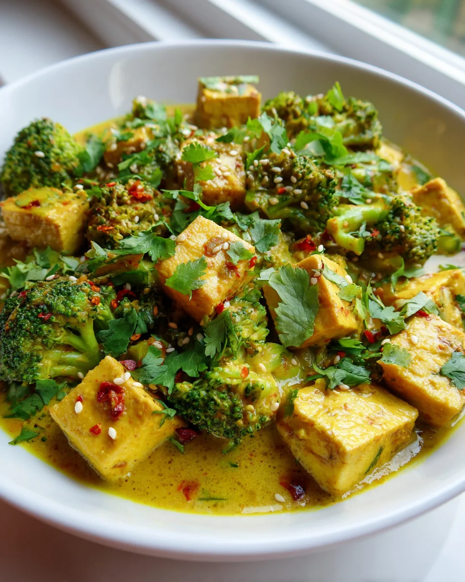 Würziges Tofu-Broccoli-Curry mit Kokosmilch – Einfach köstlich!