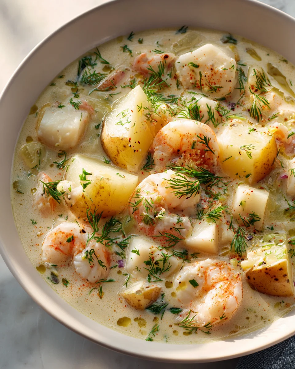 Cremige Meeresfrüchte-Chowder Bowl mit Kartoffeln: Ein Traum!