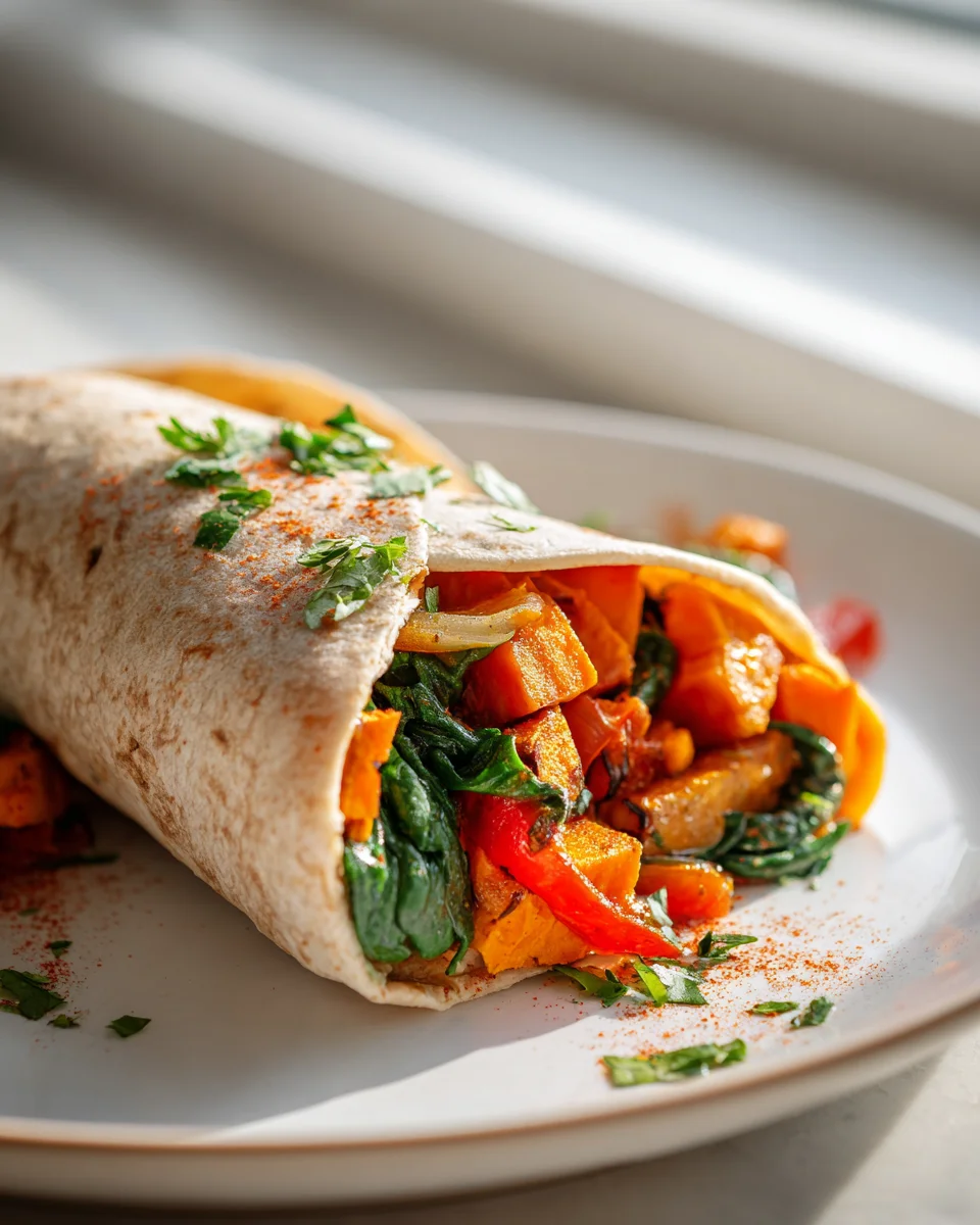 Süßkartoffel Veggie Wrap: Dein herzhaftes Frühstück mit Ale-Kick!