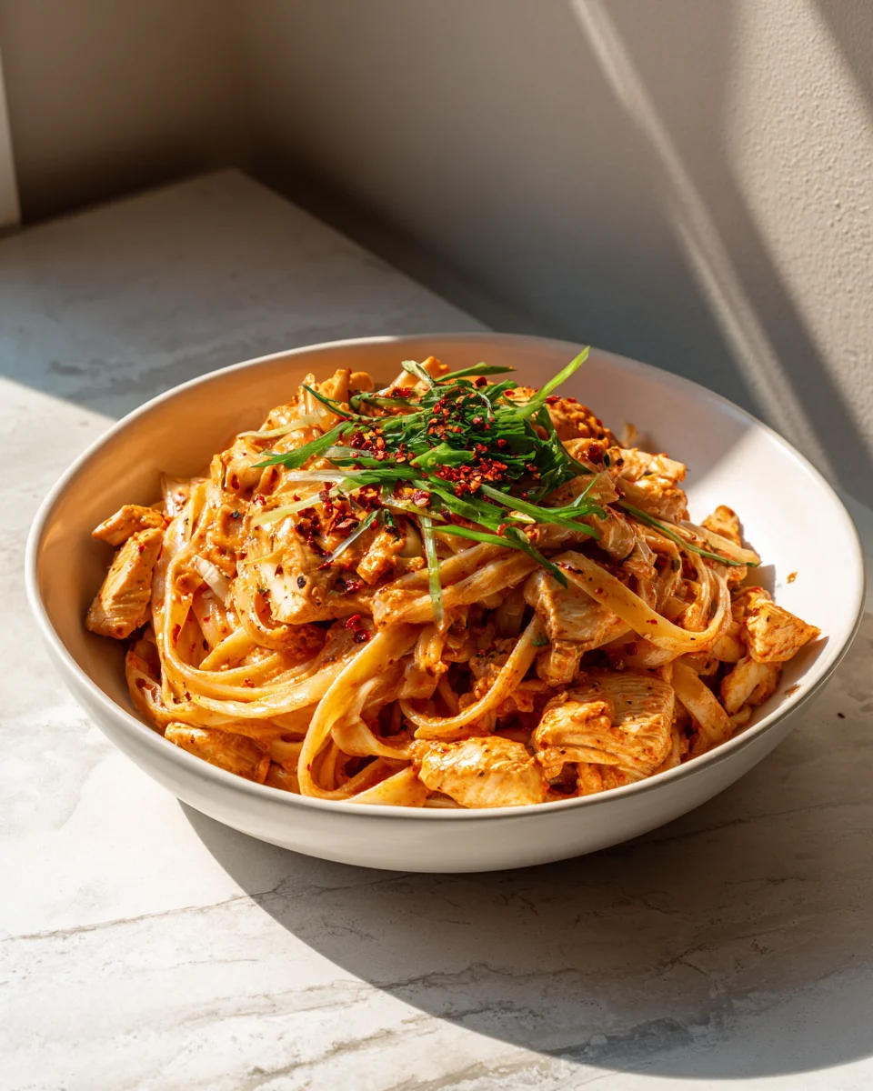 Gochujang Chicken Alfredo: Cremig, würzig und unwiderstehlich!