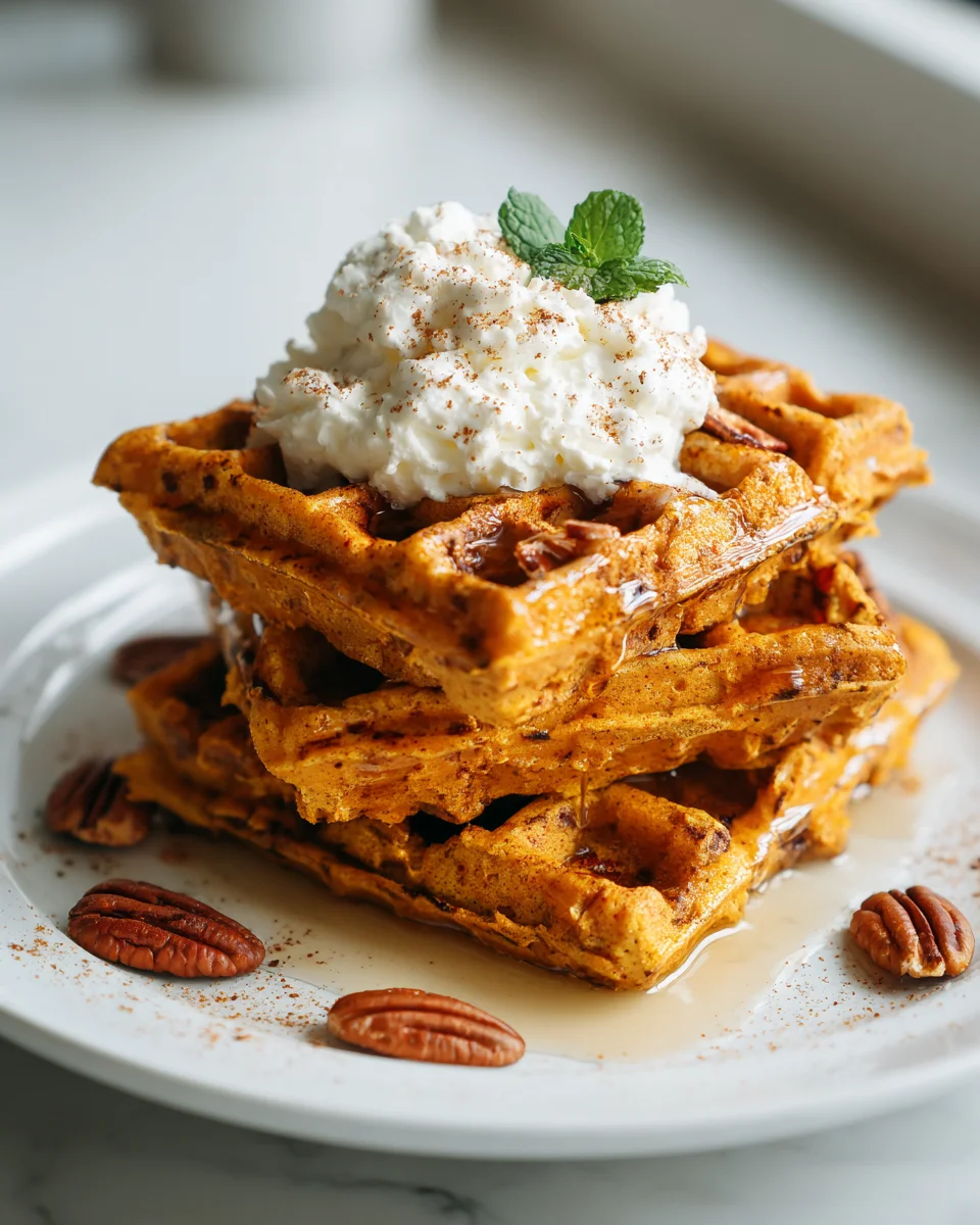 Pumpkin Spice Waffles: Perfekte Herbststimmung für Zuhause.