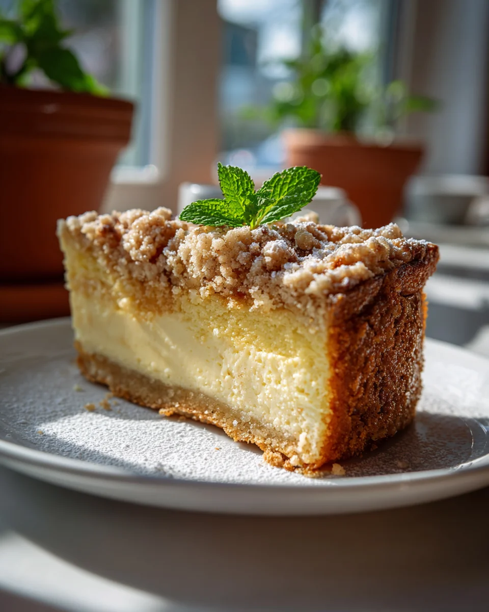 Cremiger Blaunon-alkoholischer Bier Streuselkuchen mit Pudding