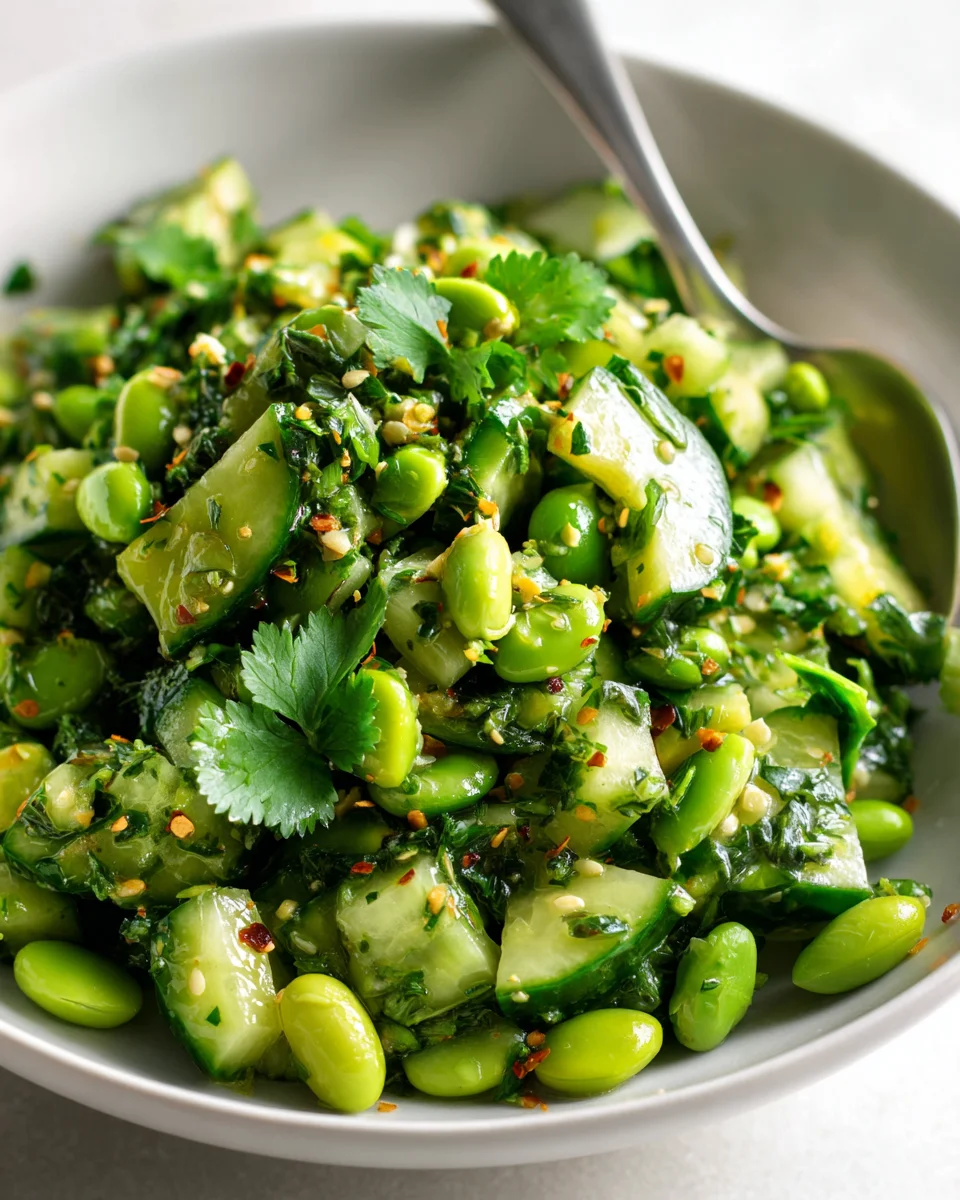 Schneller Gurken-Edamame-Salat: Gesund, Leicht & Voller Geschmack.