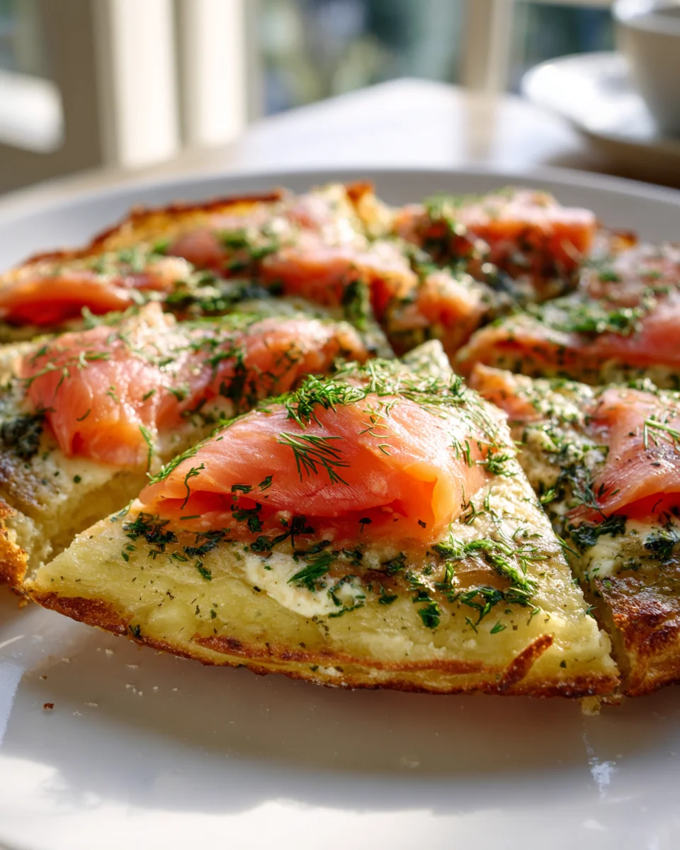 Kartoffelpizza mit Lachs & Kräuterfrischkäse – Genuss pur!