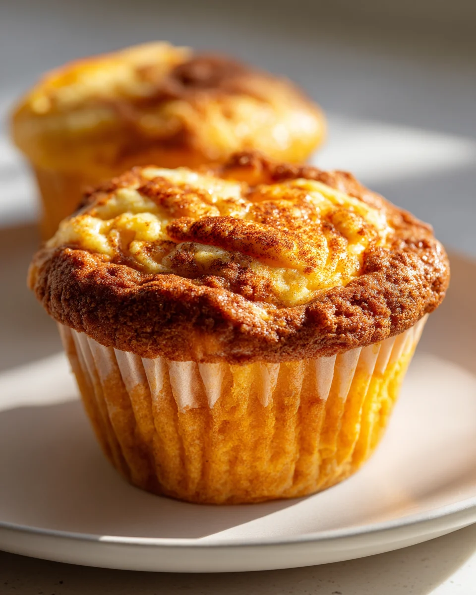 Köstliche Kürbis-Cheesecake Swirl Muffins – Einfach & Lecker!