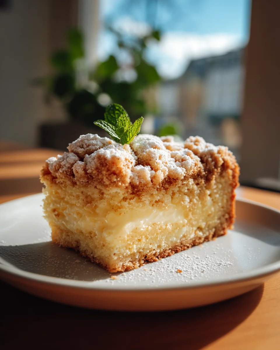 Cremiger Blaunon-alkoholischer Bier Streuselkuchen mit Pudding