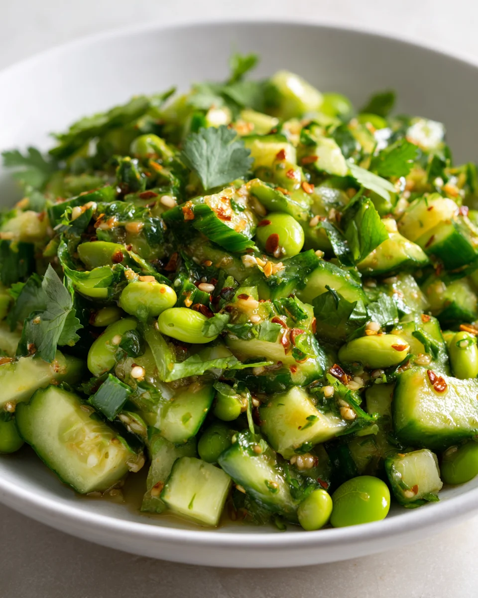 Schneller Gurken-Edamame-Salat: Gesund, Leicht & Voller Geschmack.