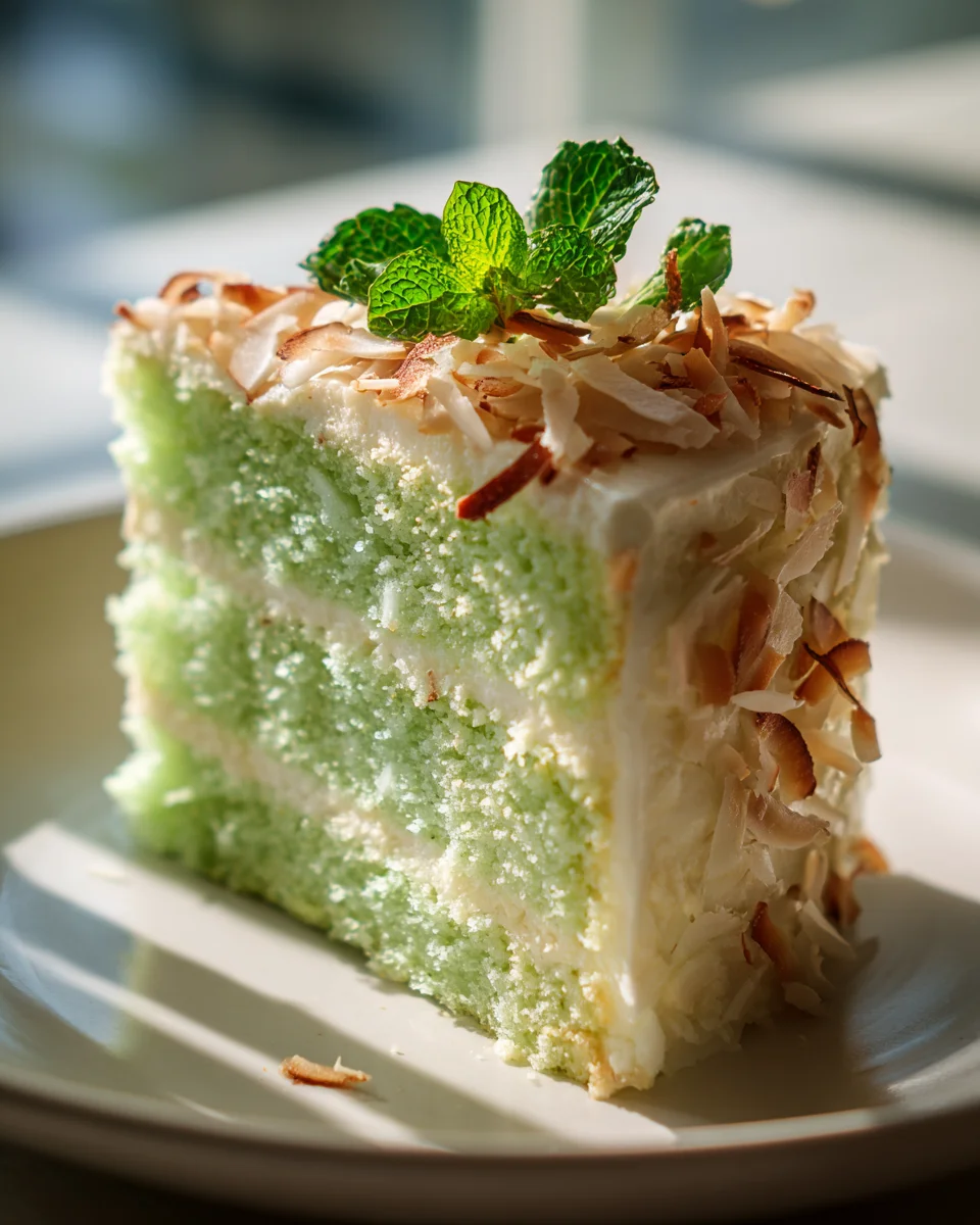 Leckeres Pandan Coconut Cake Rezept für ein tropisches Dessert!