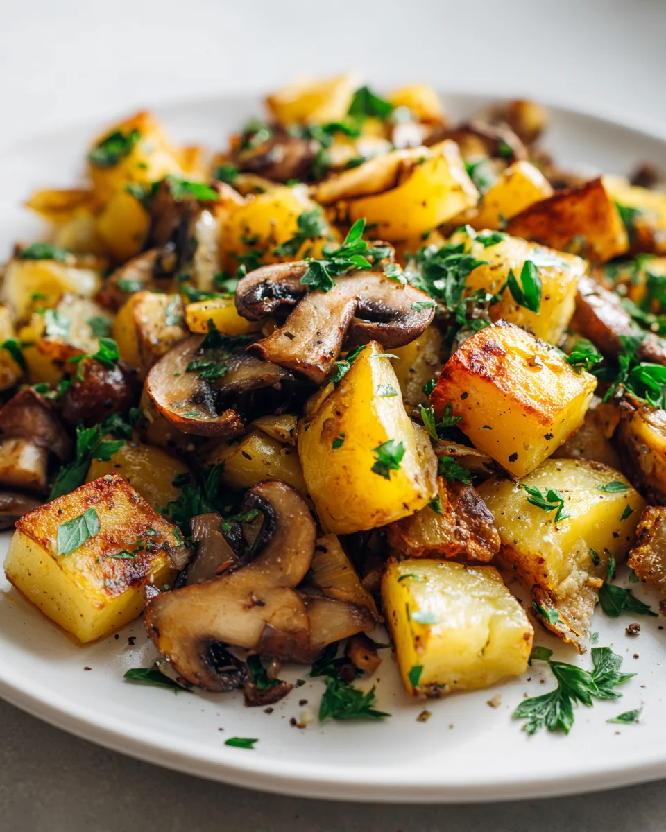 Knuspriger Kartoffel-Pilz-Hash vom Blech – Dein neues Lieblingsrezept