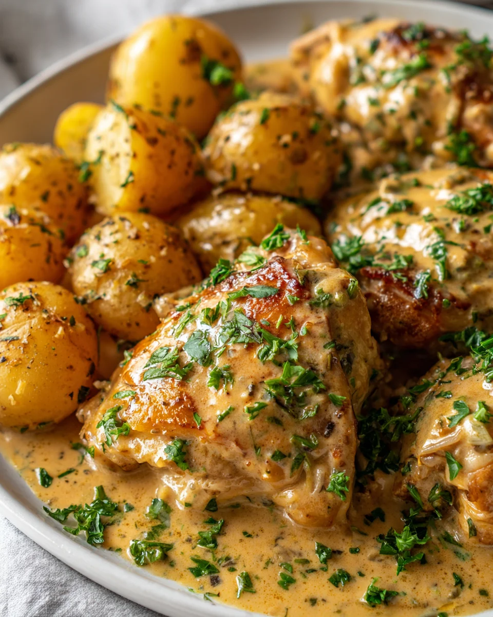 Schongarer Kräuterbutter Hähnchen mit Rosmarinkartoffeln