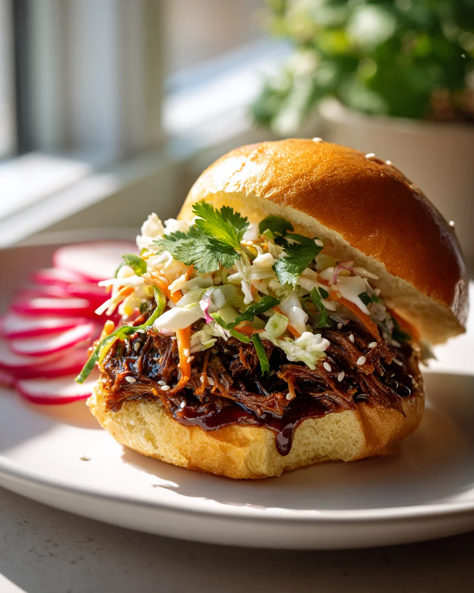 Koreanisches BBQ Pulled Beef Sandwiches: Zart & Würzig