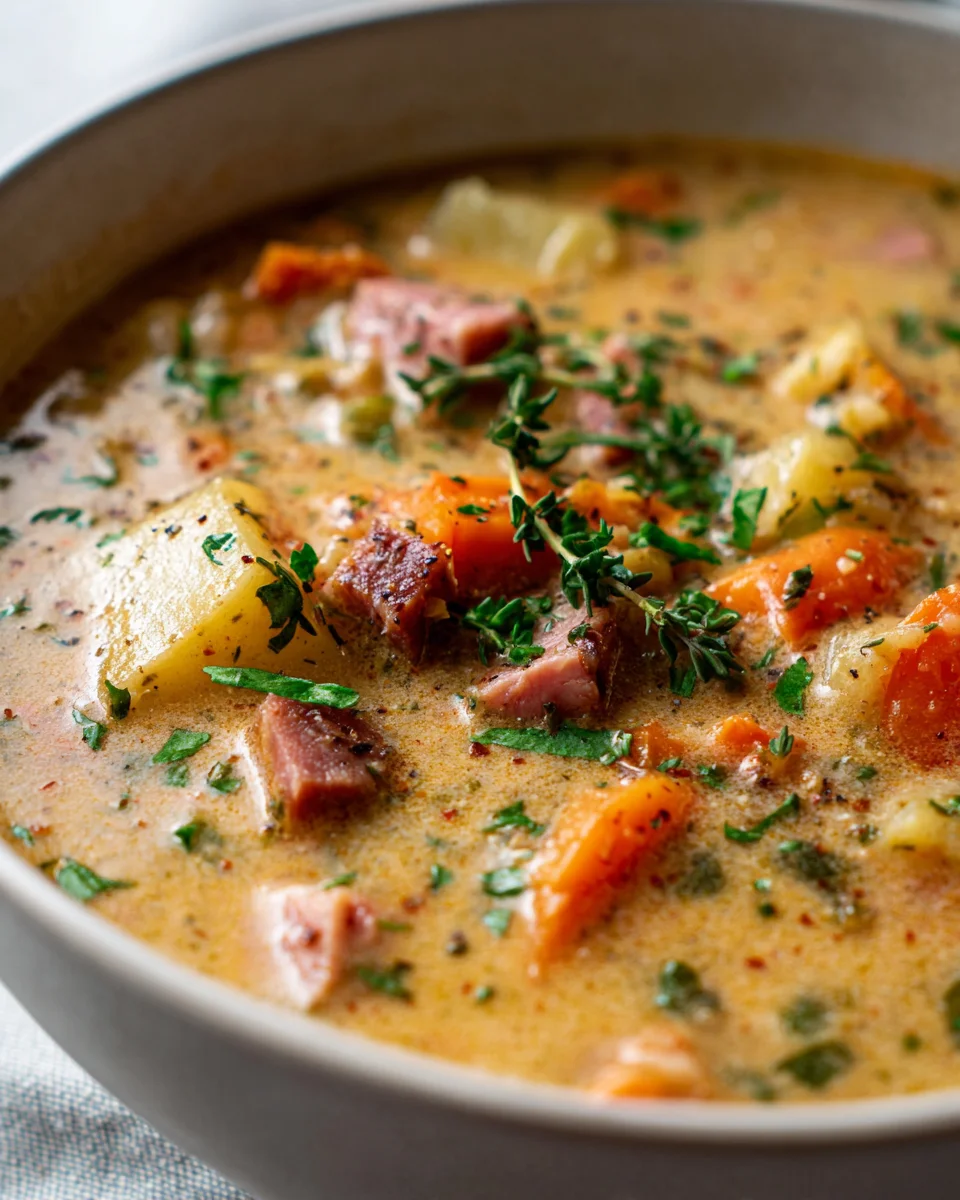 Slow Cooker Rinderschinken-Kartoffelsuppe – Dein Seelenwärmer