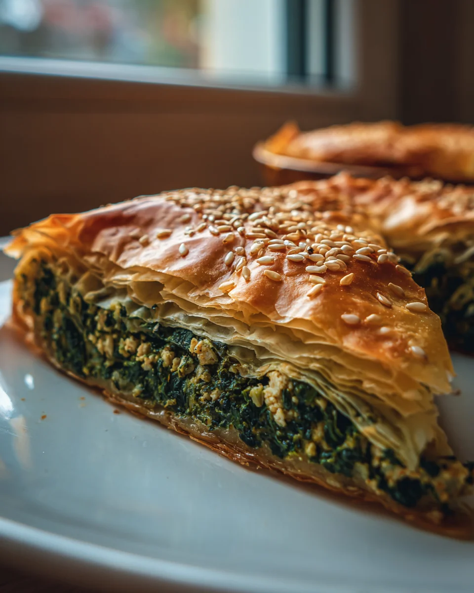 Leckerer Veganer Spinat-Börek mit Tofu & aromatischen Kräutern