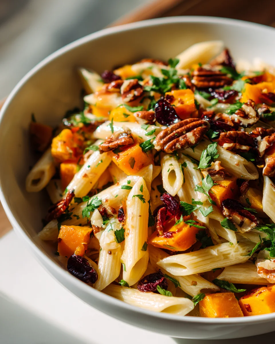 Fall Pasta Salad: Dein herzhafter Genuss für gemütliche Herbsttage.