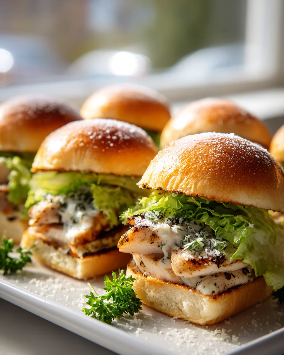 Geniale Chicken Caesar Sliders – Der ultimative Snack-Tipp!