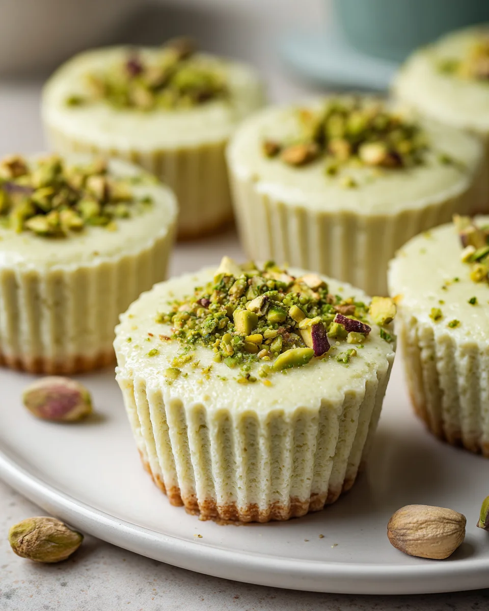 Mini Pistazien-Cheesecakes: Schnell & Lecker im Muffinblech