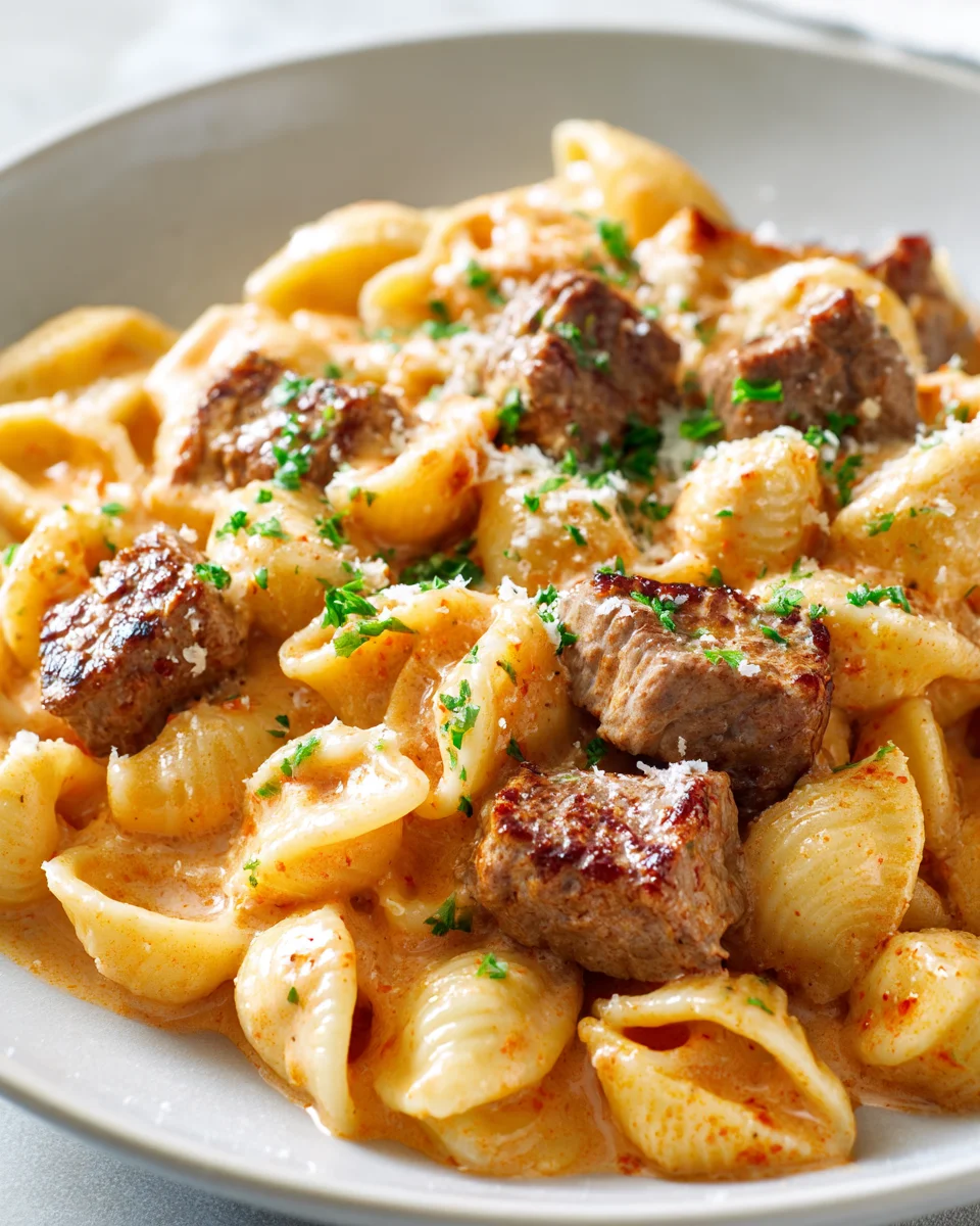 Cremiges Paprika Steak & Pasta: Herzhaft & unwiderstehlich!