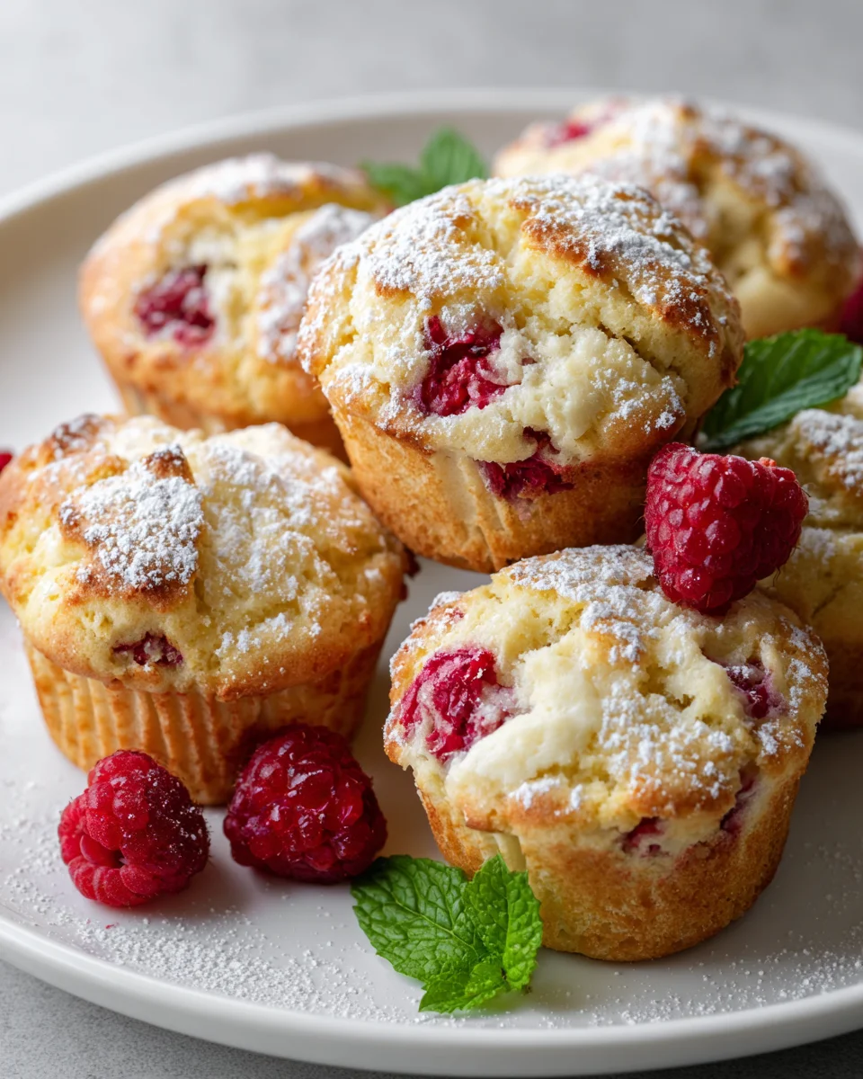 Saftige Zitronen-Himbeer-Muffins mit weißer Schokolade Rezept